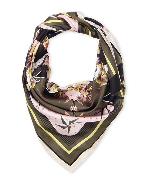 givenchy printed woven scarf green pink|givenchy scarf sale.